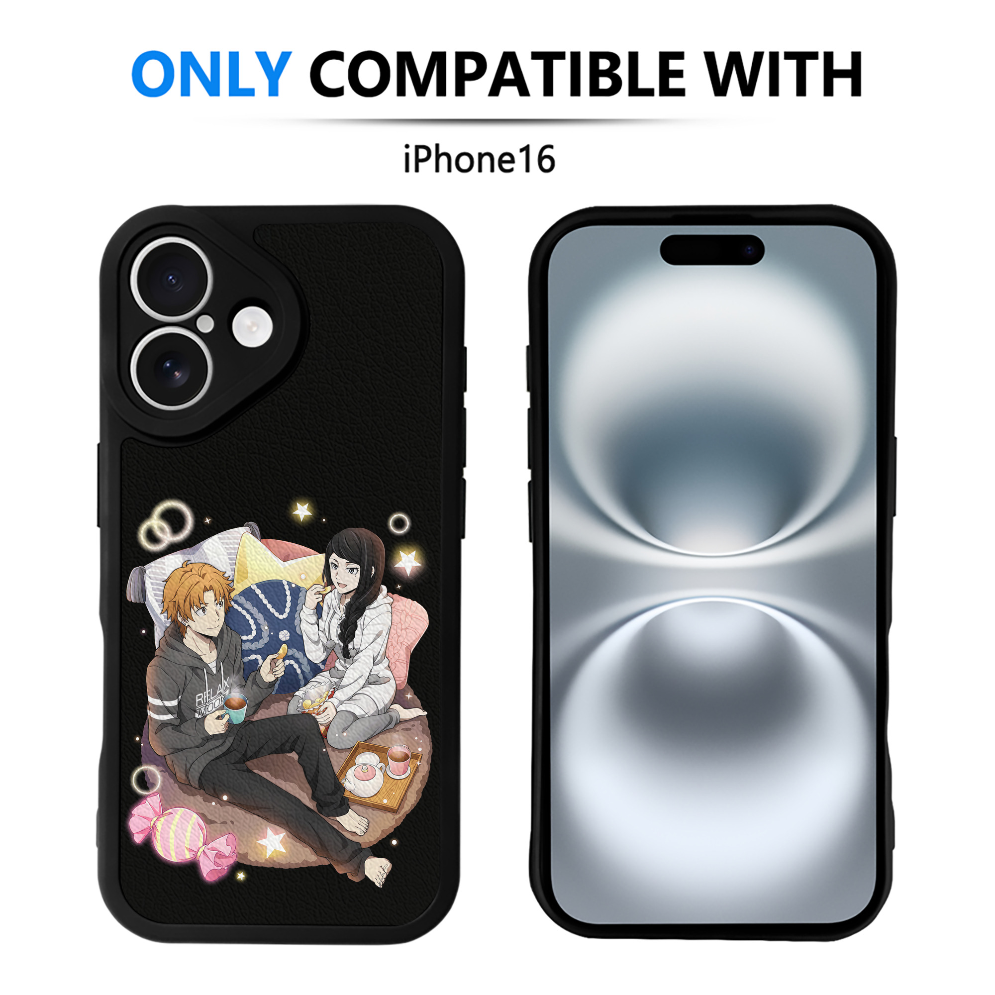 （画像用） 文豪ストレイドッグス Bungo Stray Dogs 【iPhone 16シリーズ対応】シリコンスマホケース（レザー調） 材質：シリコン